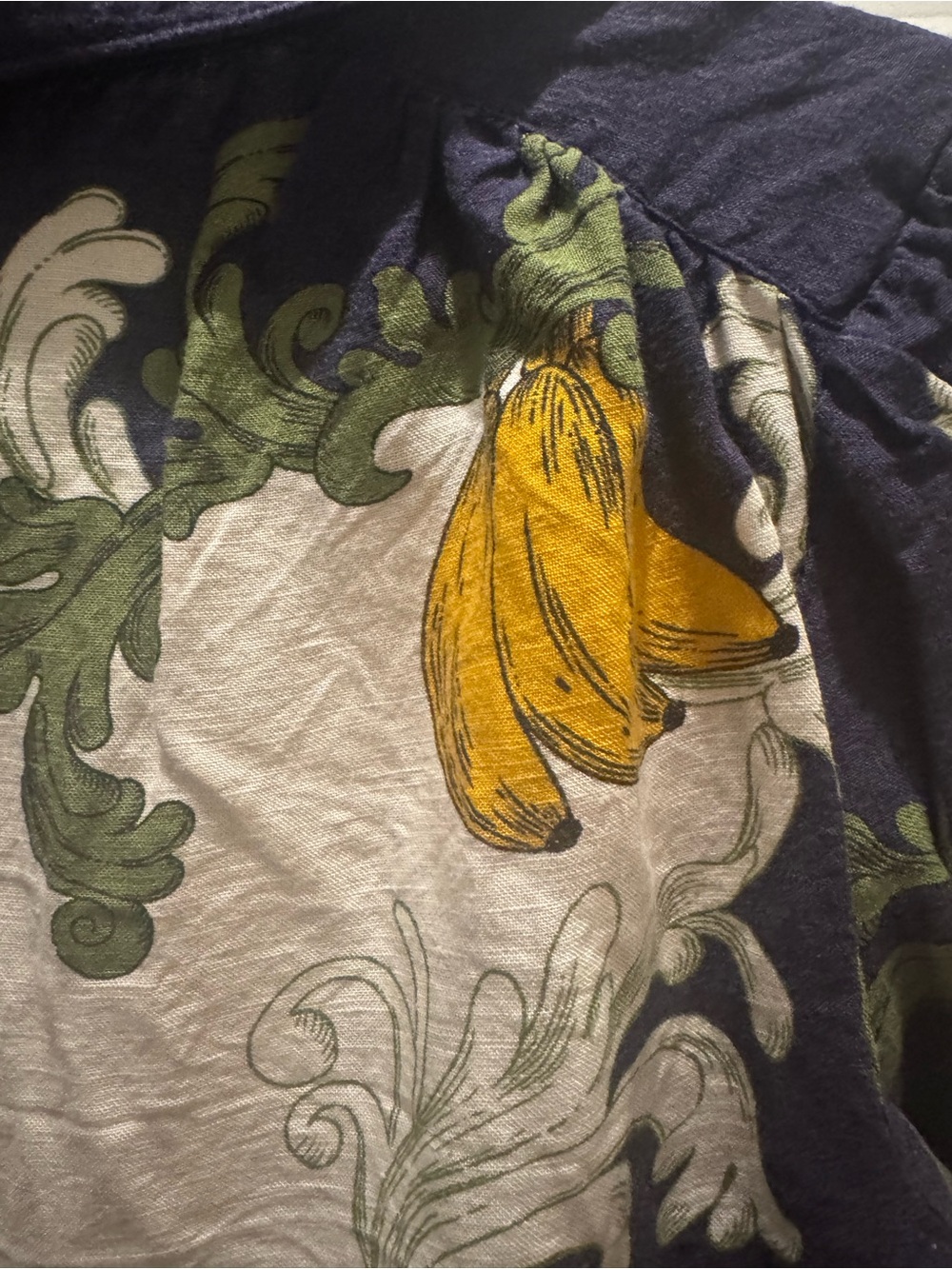 FARM Rio Navy, White & Yellow Floral-Print Button-Front Shirt - Picture 4 of 4